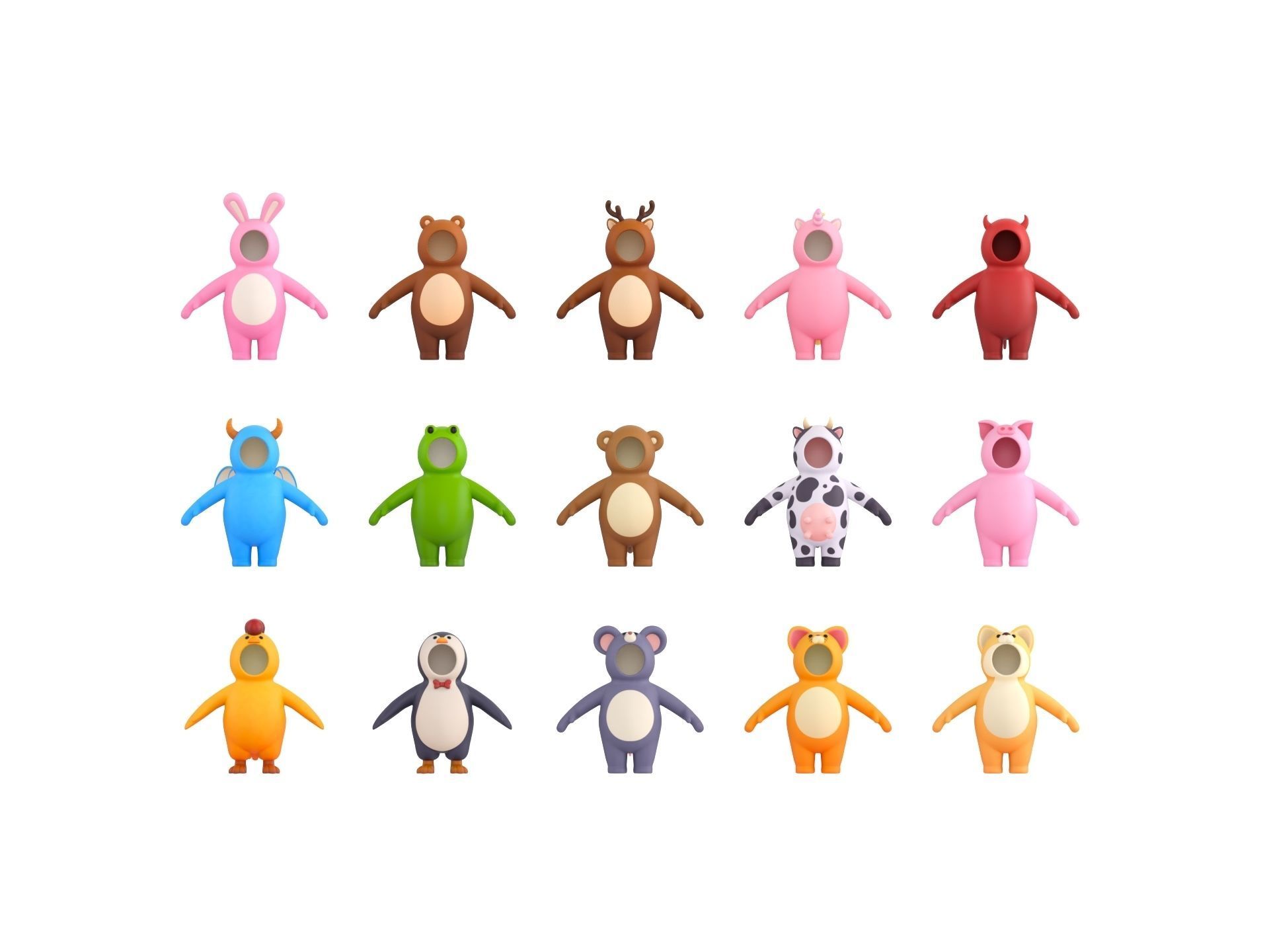 Pack015 Cartoon Suit 3D model_1