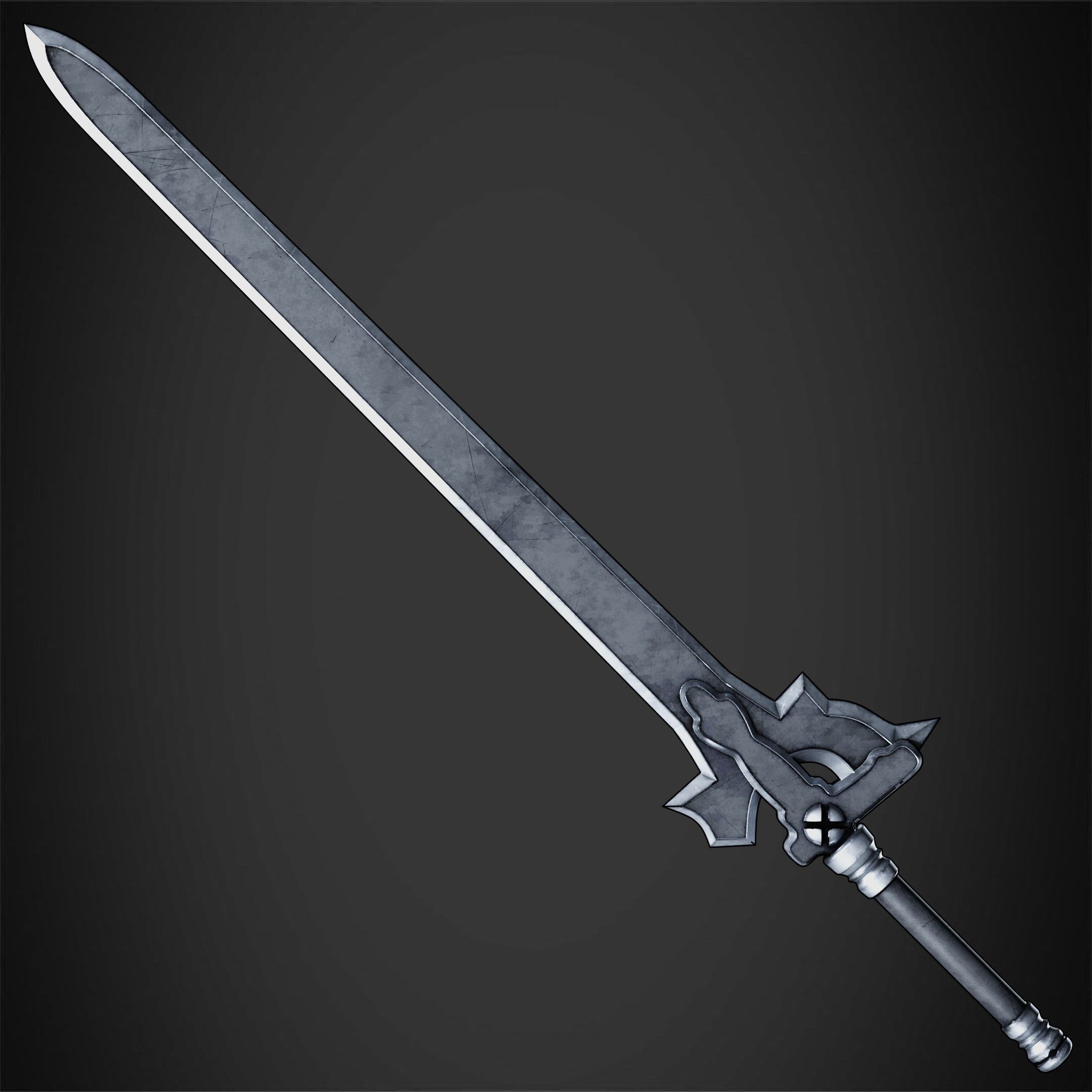 Sword Art Online Kirito Elucidator Sword for Cosplay 3D print model_6