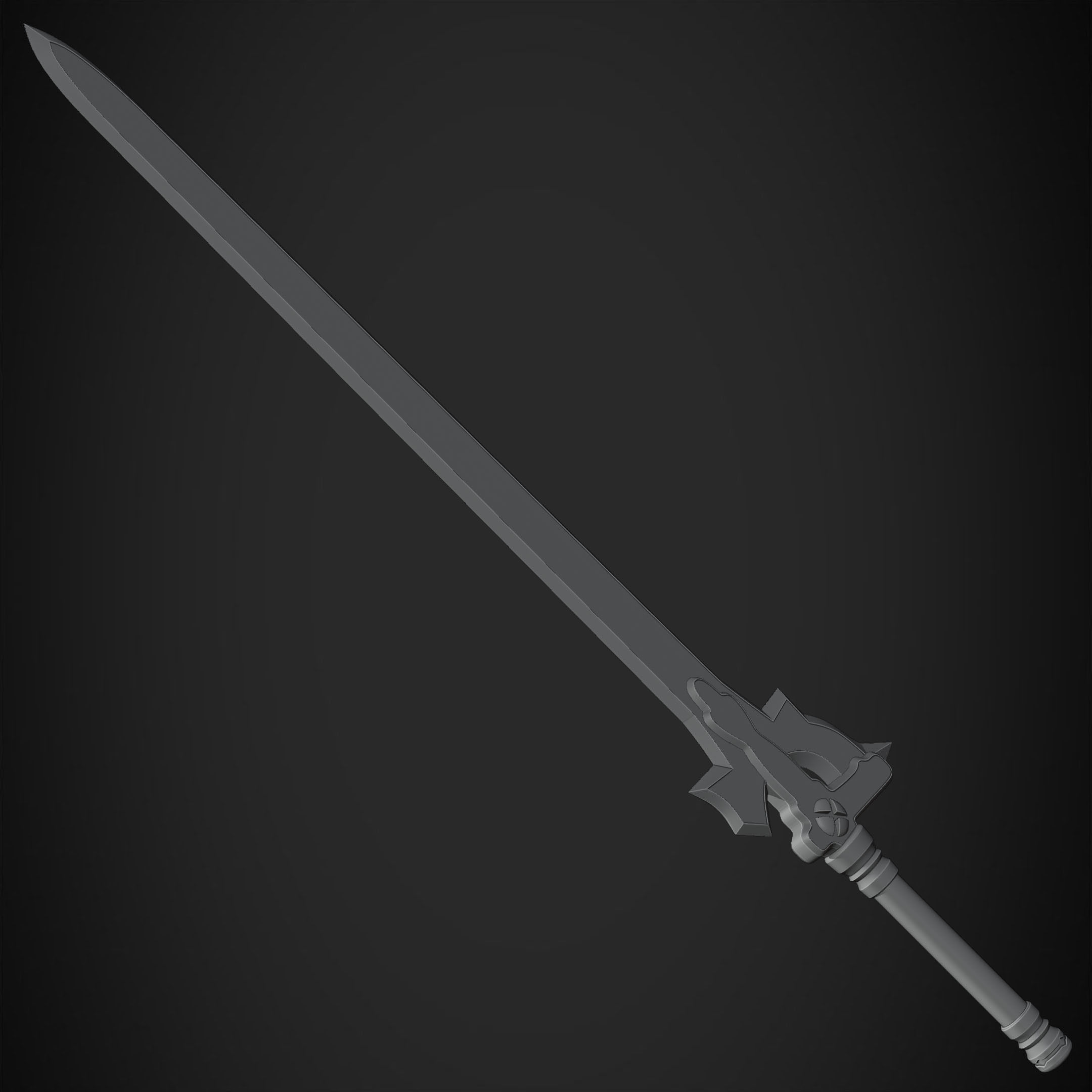 Sword Art Online Kirito Elucidator Sword for Cosplay 3D print model_20