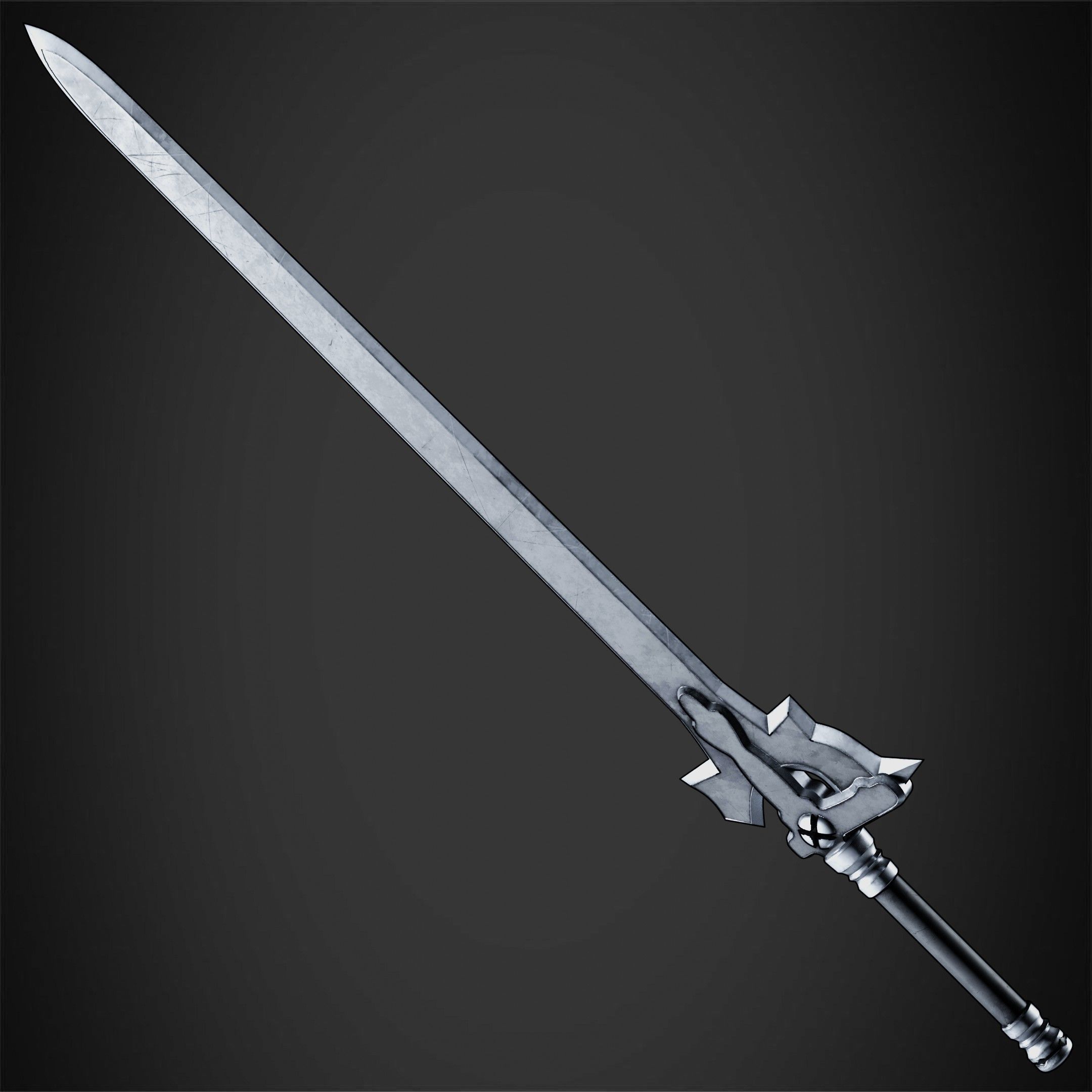 Sword Art Online Kirito Elucidator Sword for Cosplay 3D print model_7