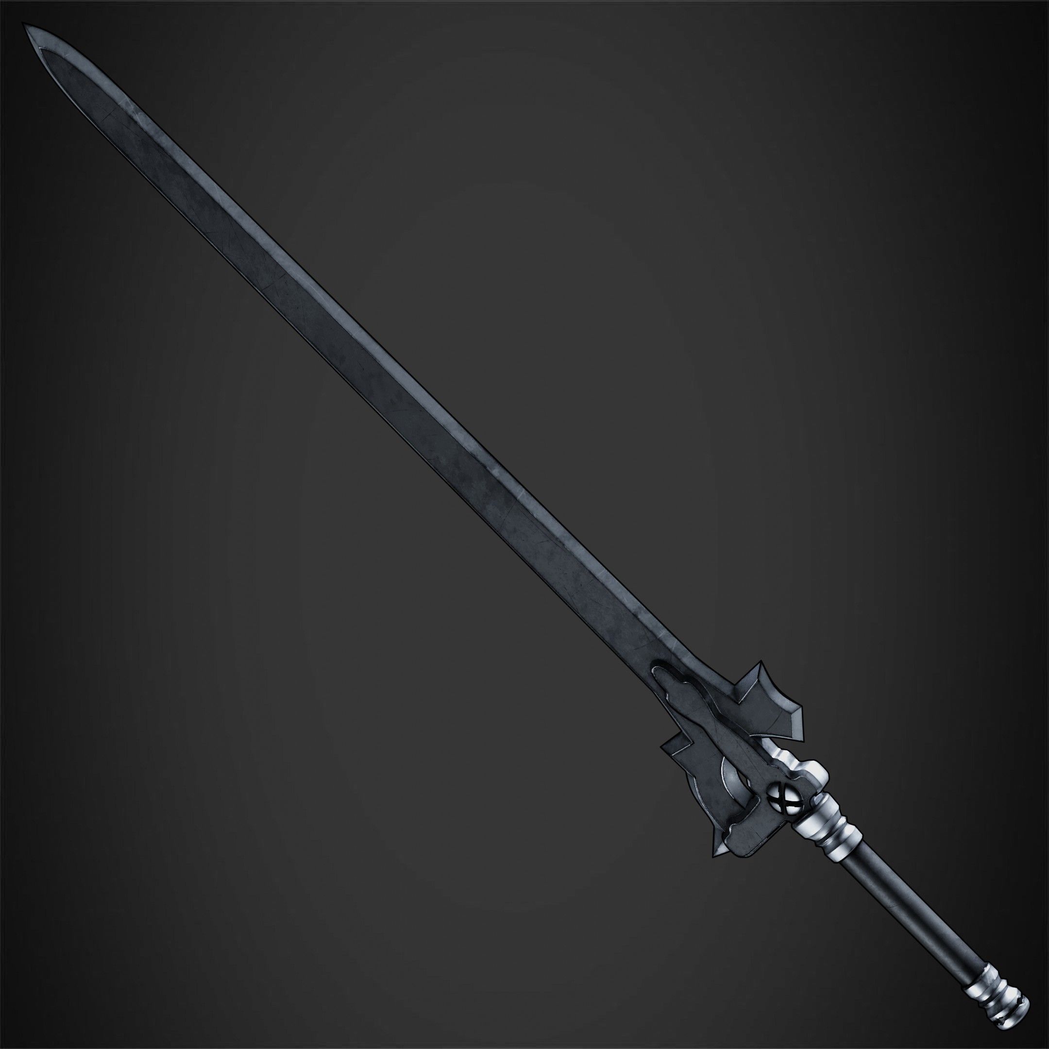 Sword Art Online Kirito Elucidator Sword for Cosplay 3D print model_3