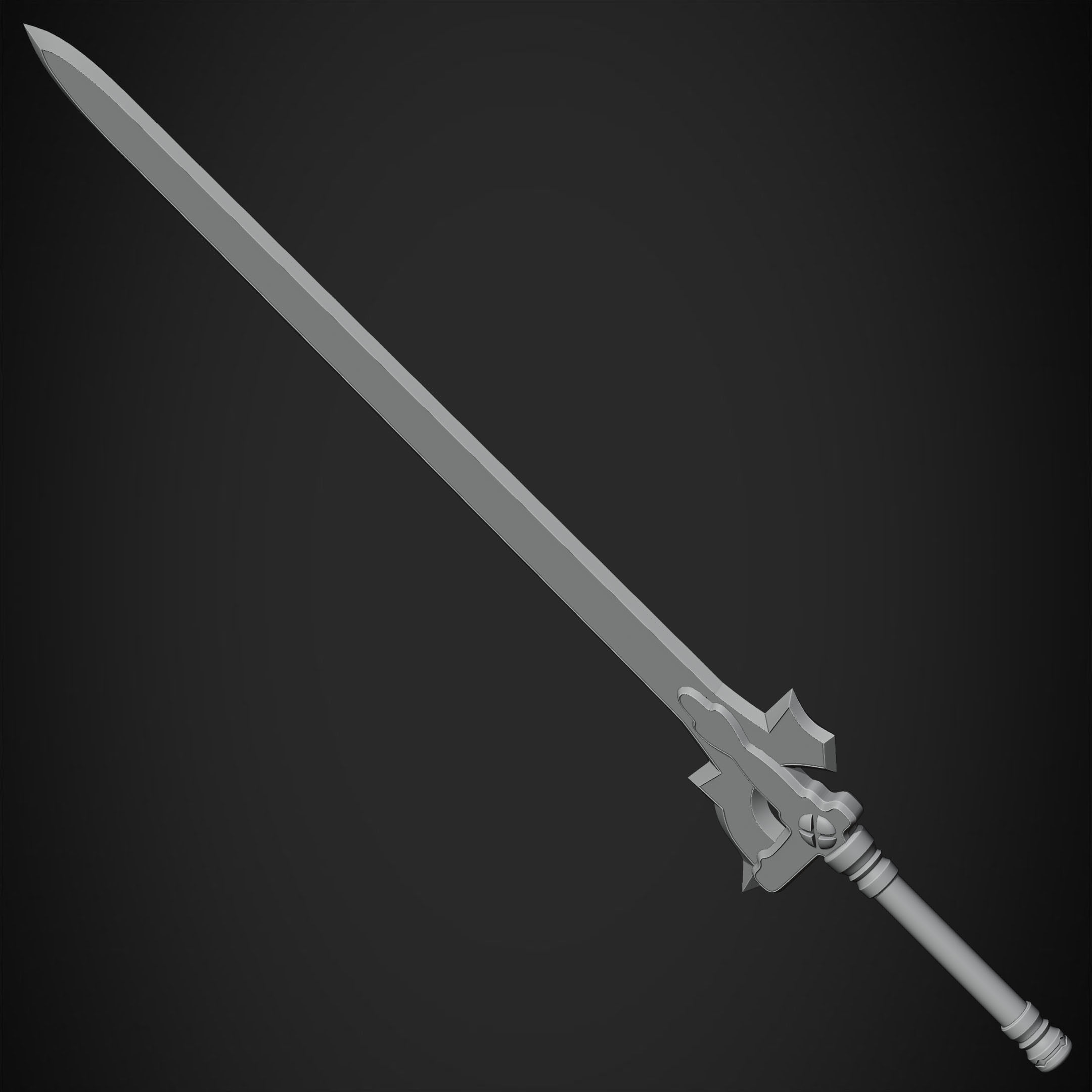 Sword Art Online Kirito Elucidator Sword for Cosplay 3D print model_16