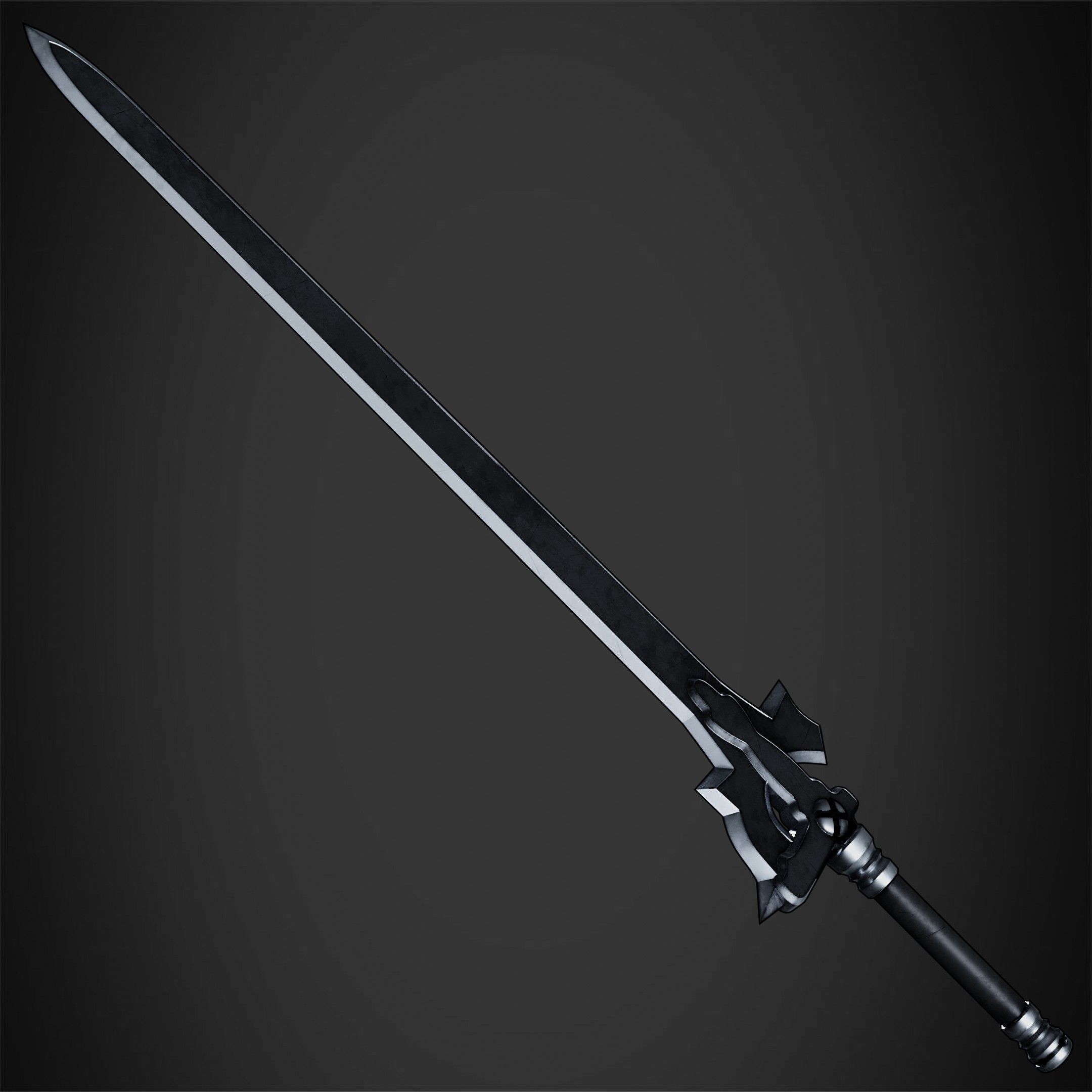Sword Art Online Kirito Elucidator Sword for Cosplay 3D print model_9