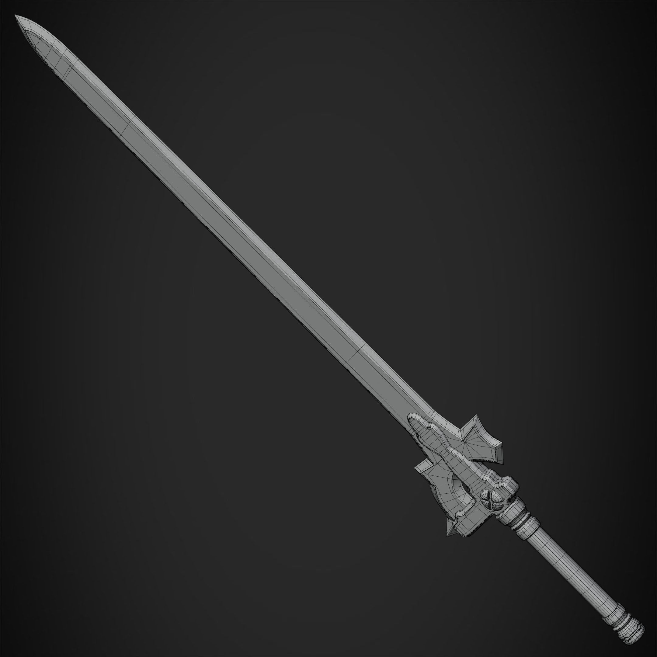 Sword Art Online Kirito Elucidator Sword for Cosplay 3D print model_15