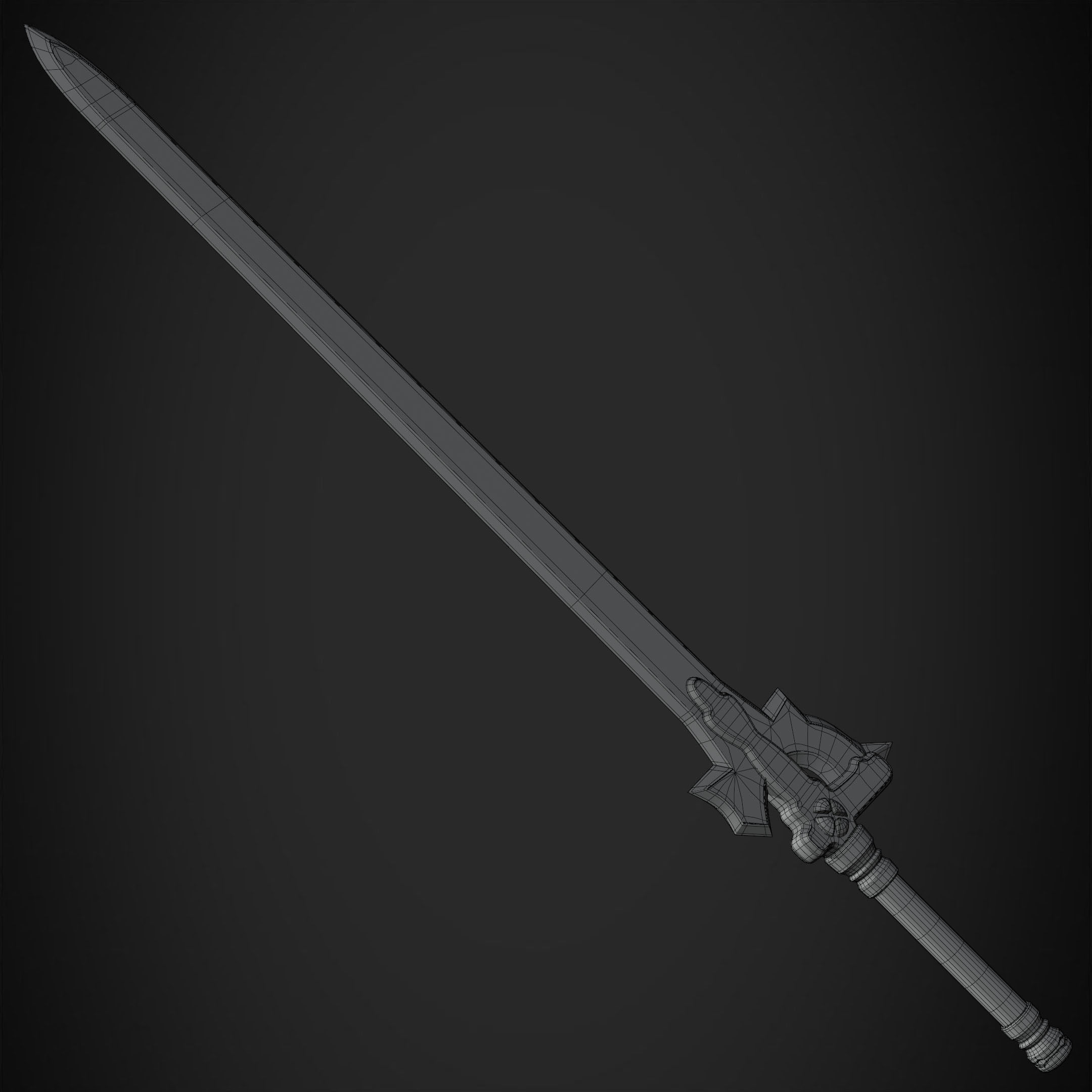 Sword Art Online Kirito Elucidator Sword for Cosplay 3D print model_19