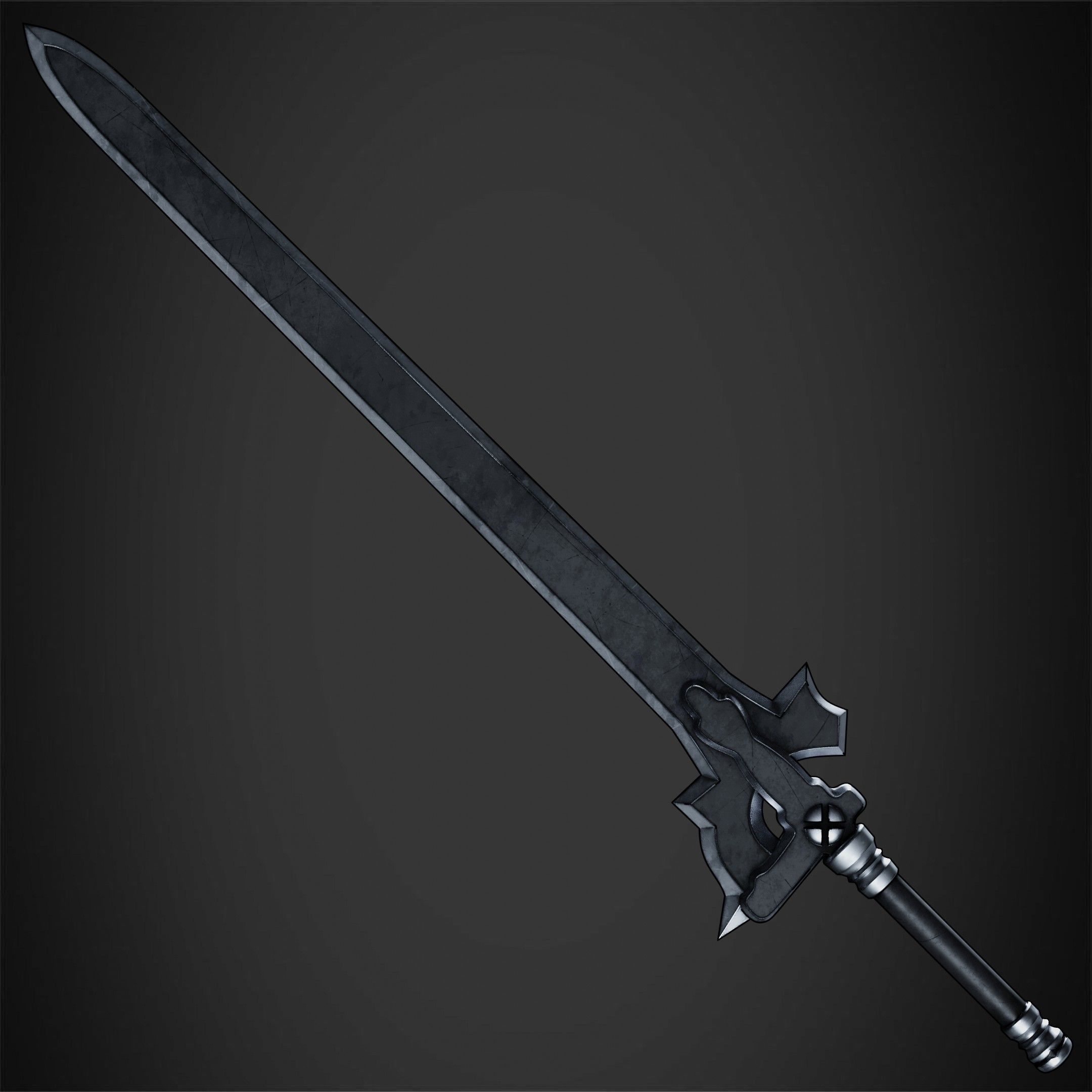 Sword Art Online Kirito Elucidator Sword for Cosplay 3D print model_2