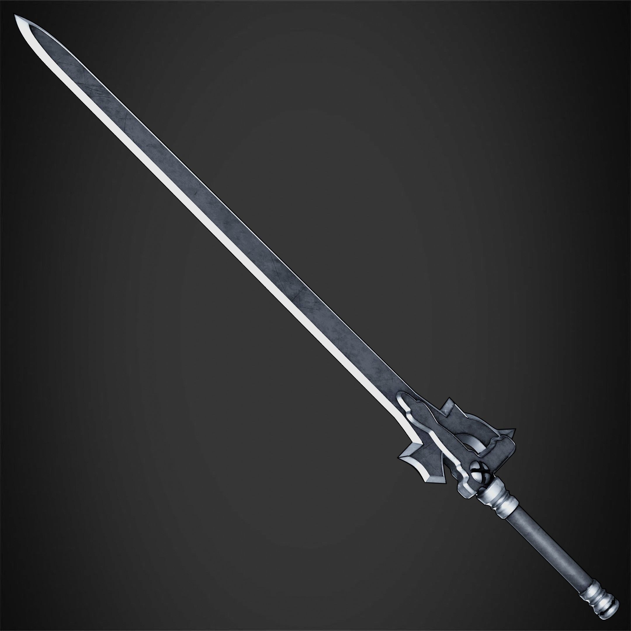 Sword Art Online Kirito Elucidator Sword for Cosplay 3D print model_5