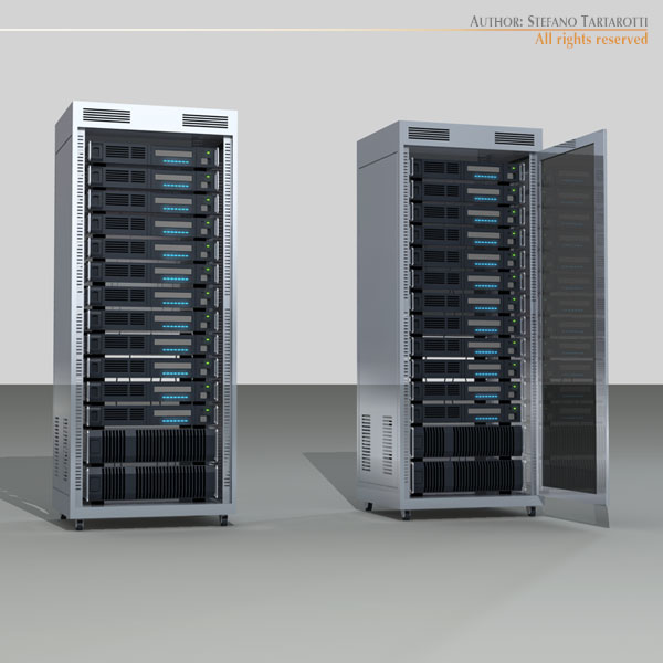 Server rack 3D model_4