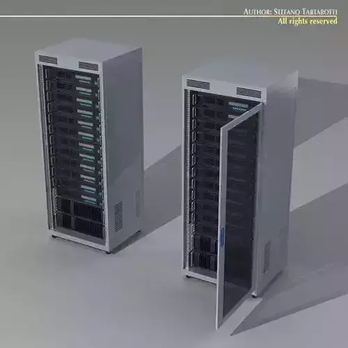 Server rack 3D model