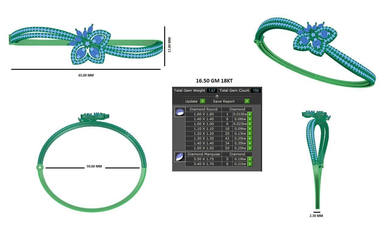 Bracelet 3D print model_1