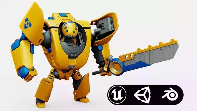 BATTLE DROID PHOVOSH Rigged for Unreal Engine - Unity - MIXAMO  3D model