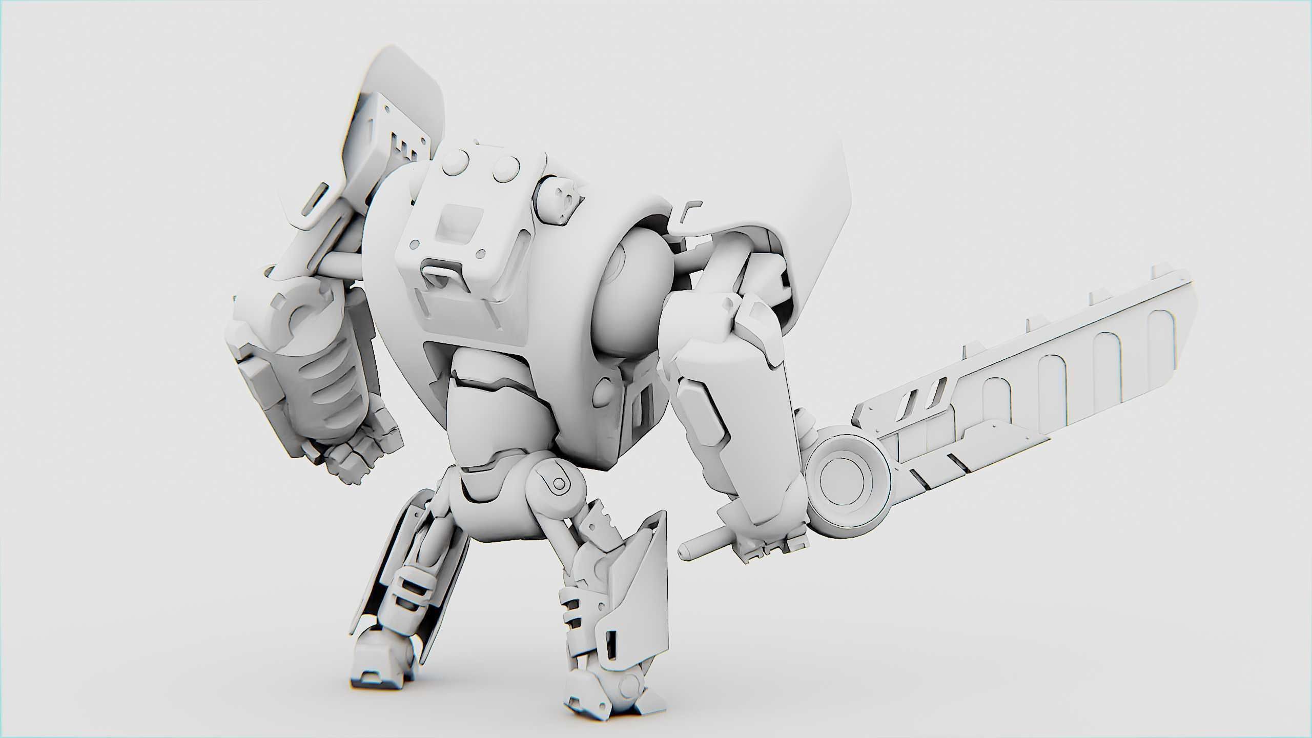 BATTLE DROID PHOVOSH Rigged for Unreal Engine - Unity - MIXAMO  3D model_36