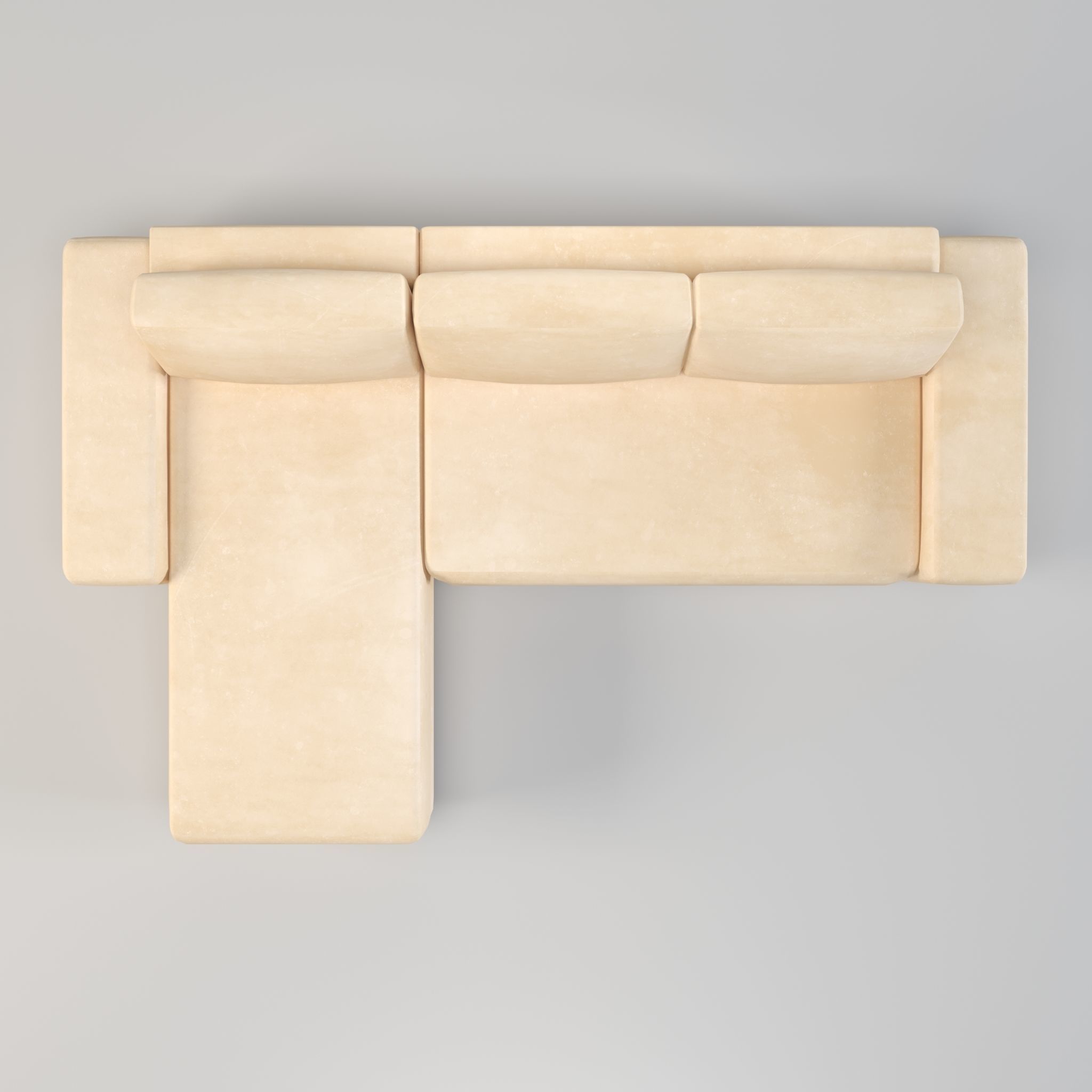 Horizon 2 Piece Sectional Sofa with Left-Arm Chaise Low-poly 3D model_3
