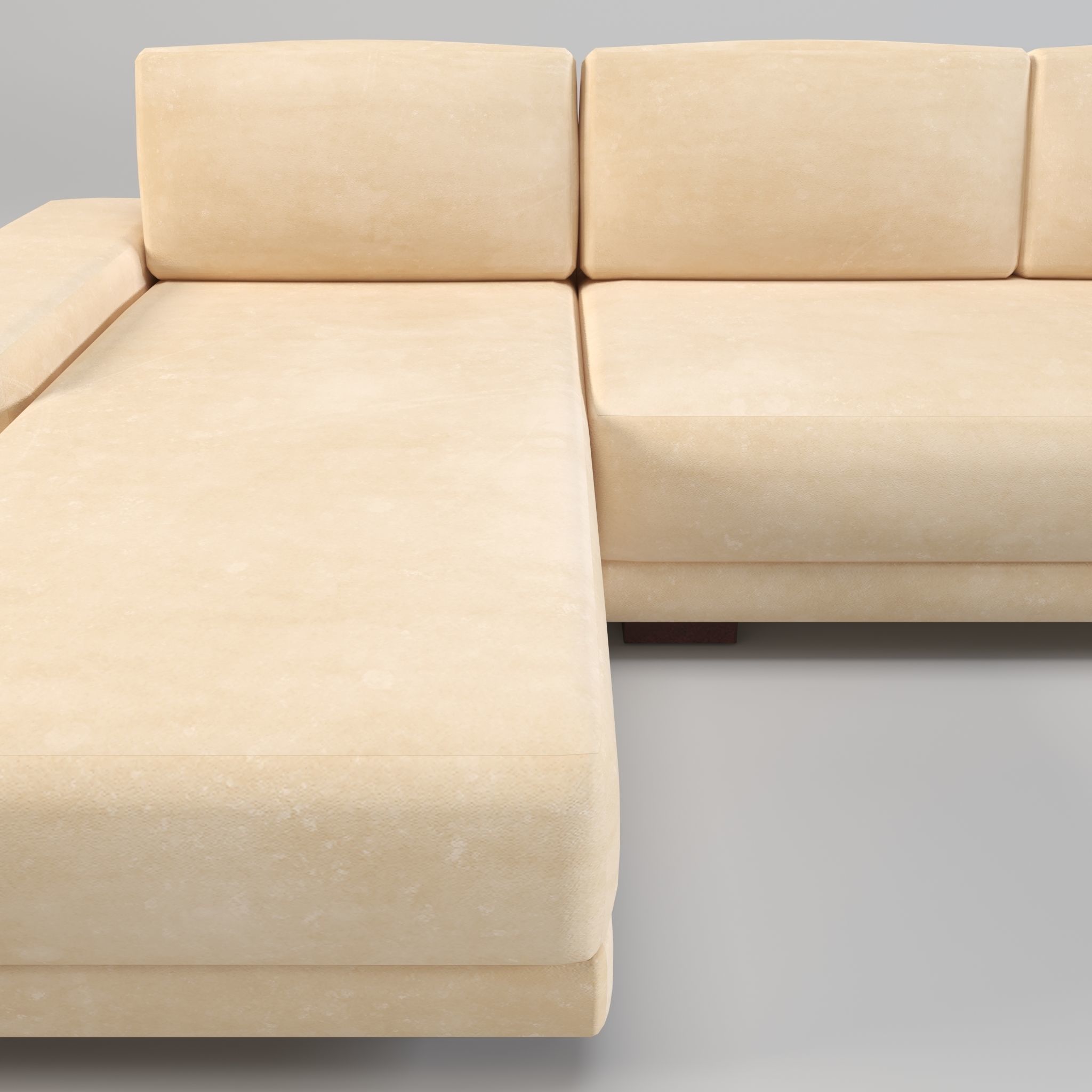 Horizon 2 Piece Sectional Sofa with Left-Arm Chaise Low-poly 3D model_5