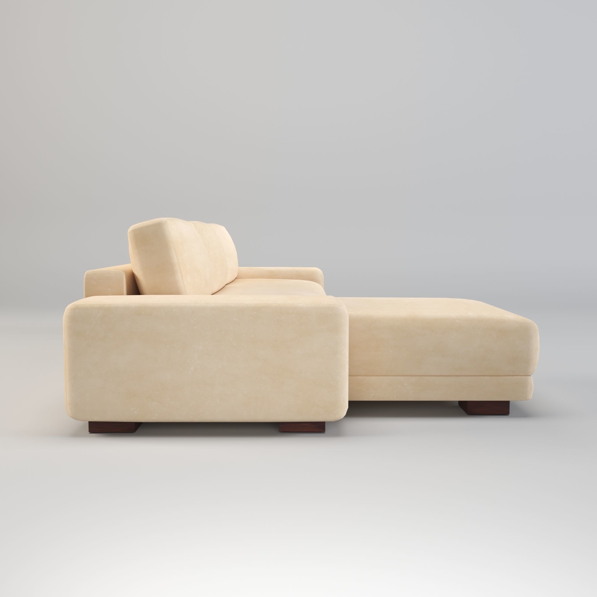 Horizon 2 Piece Sectional Sofa with Left-Arm Chaise Low-poly 3D model_2