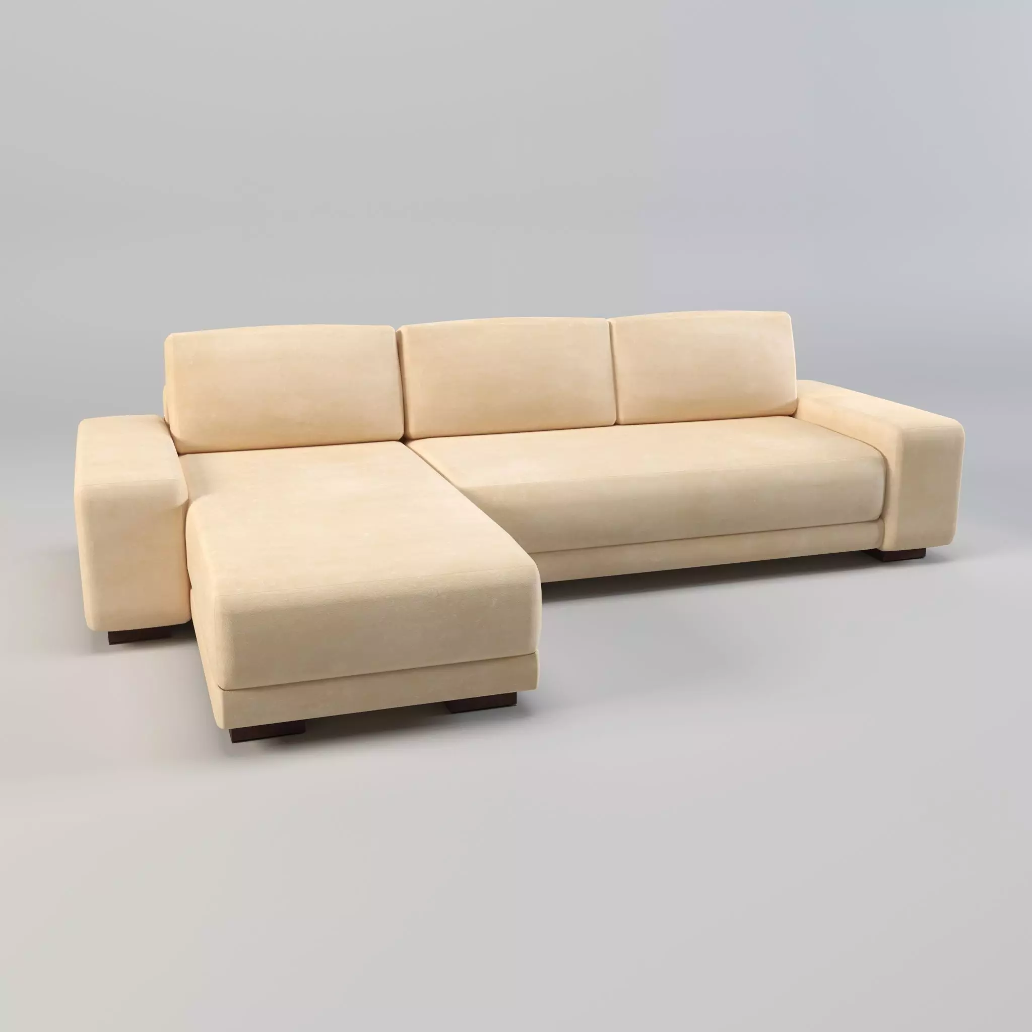 Horizon 2 Piece Sectional Sofa with Left-Arm Chaise Low-poly 3D model_0
