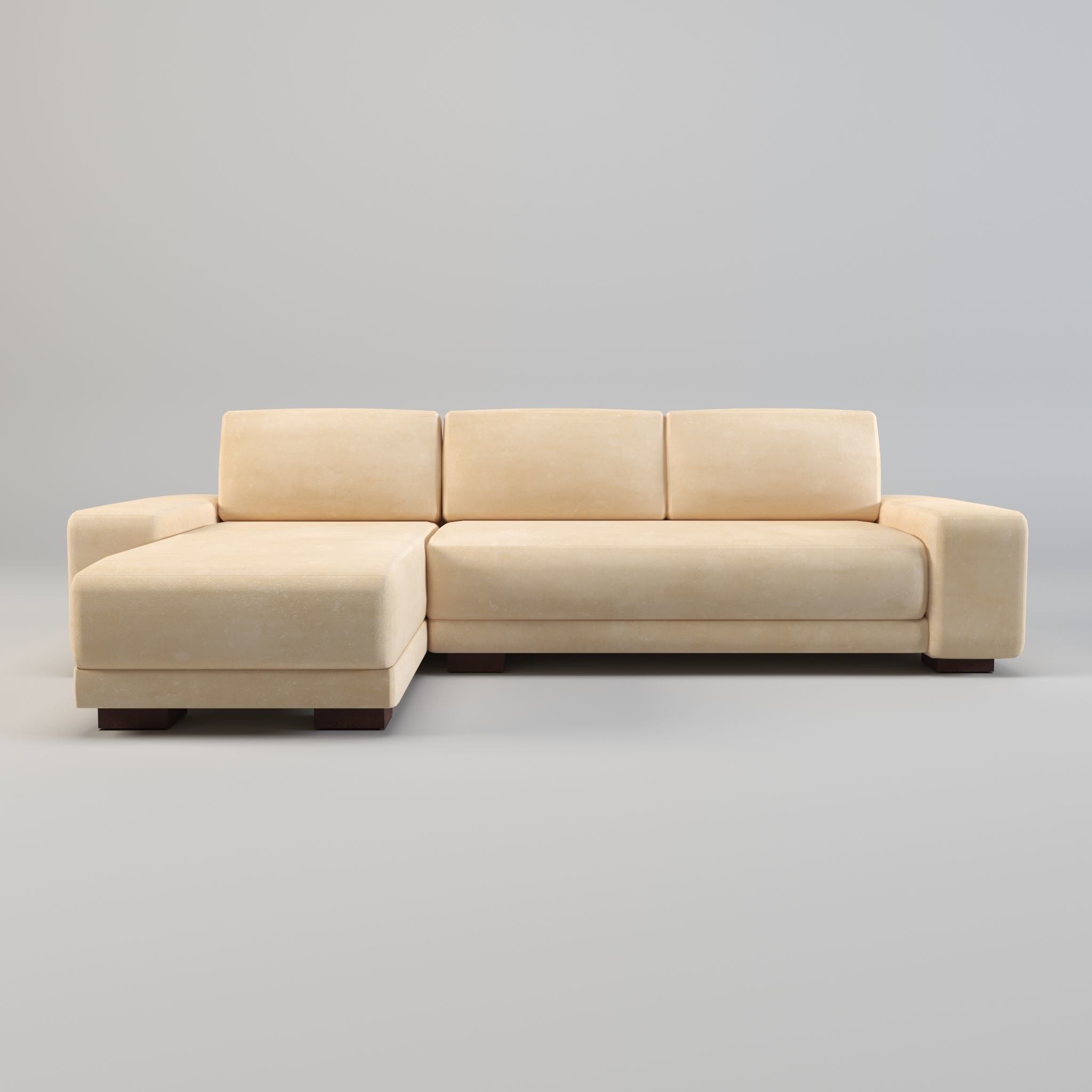 Horizon 2 Piece Sectional Sofa with Left-Arm Chaise Low-poly 3D model_4
