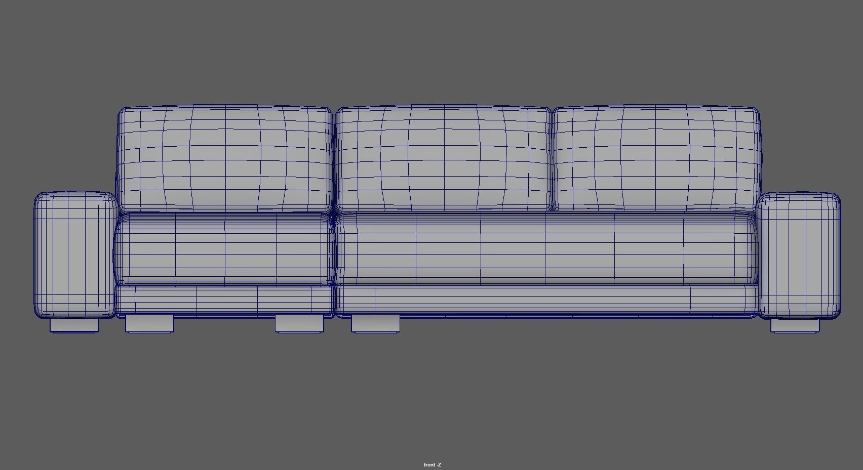 Horizon 2 Piece Sectional Sofa with Left-Arm Chaise Low-poly 3D model_10
