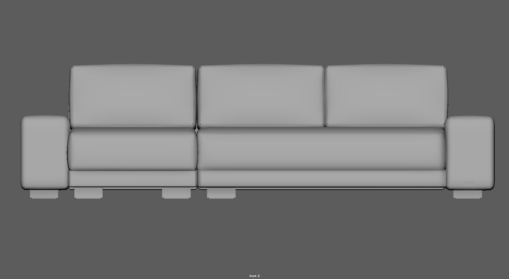 Horizon 2 Piece Sectional Sofa with Left-Arm Chaise Low-poly 3D model_9