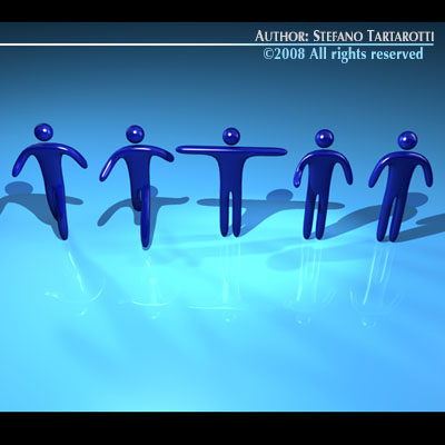 Stilized figures 3D model_3