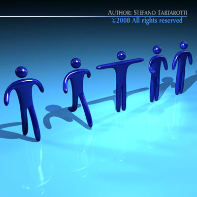 Stilized figures 3D model_2