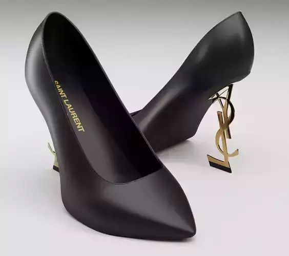 Saint Laurent paris opyum leather high heels