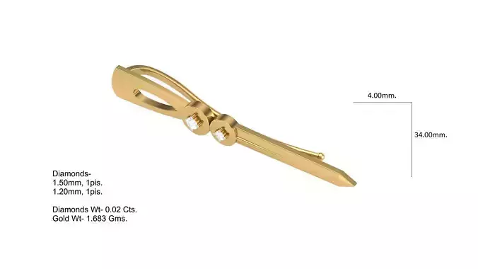 Tie Pin 3D print model