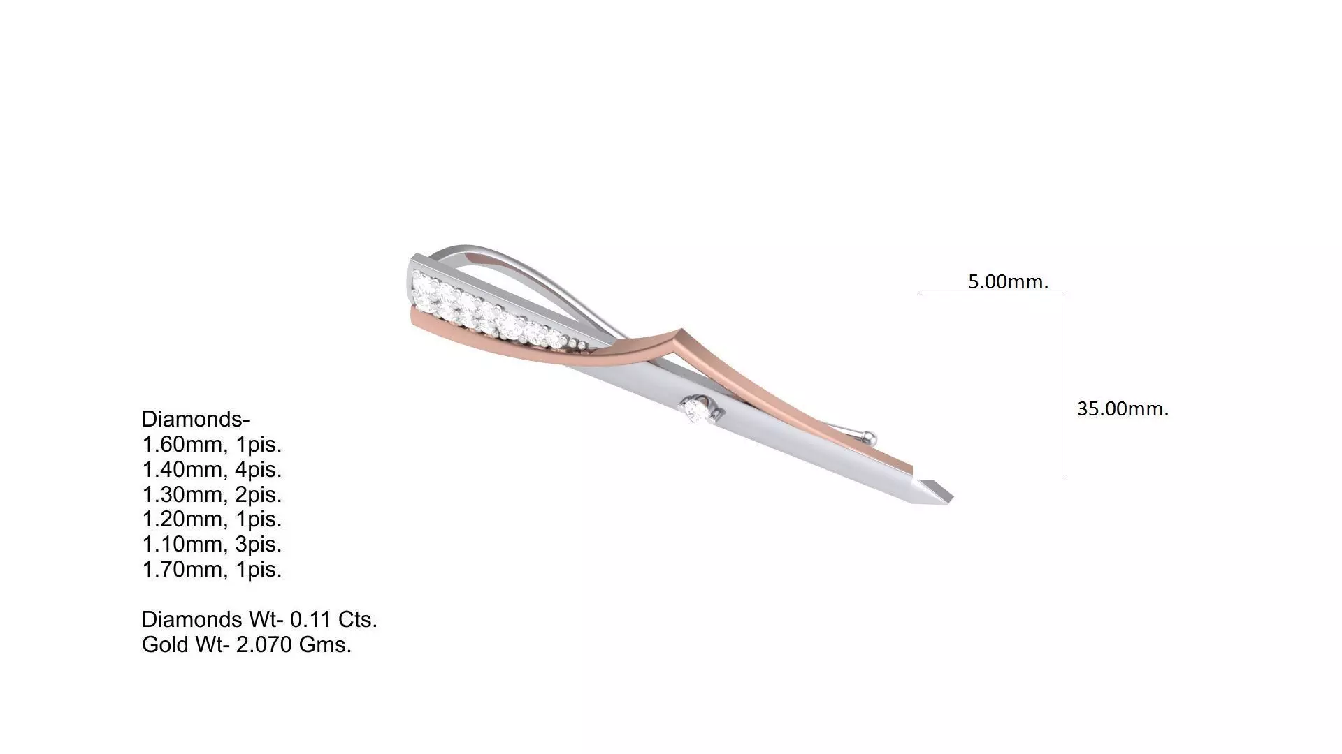 TiePin 3D print model_0