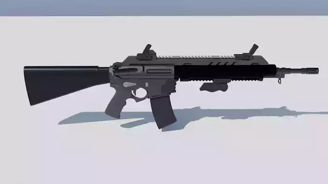 3d gun model Low-poly 3D model
