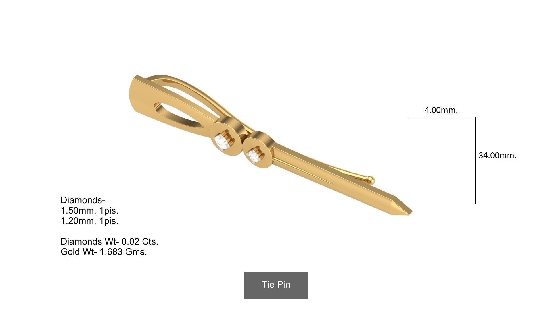 Tiepin-cufflink 3D Model Collection_2