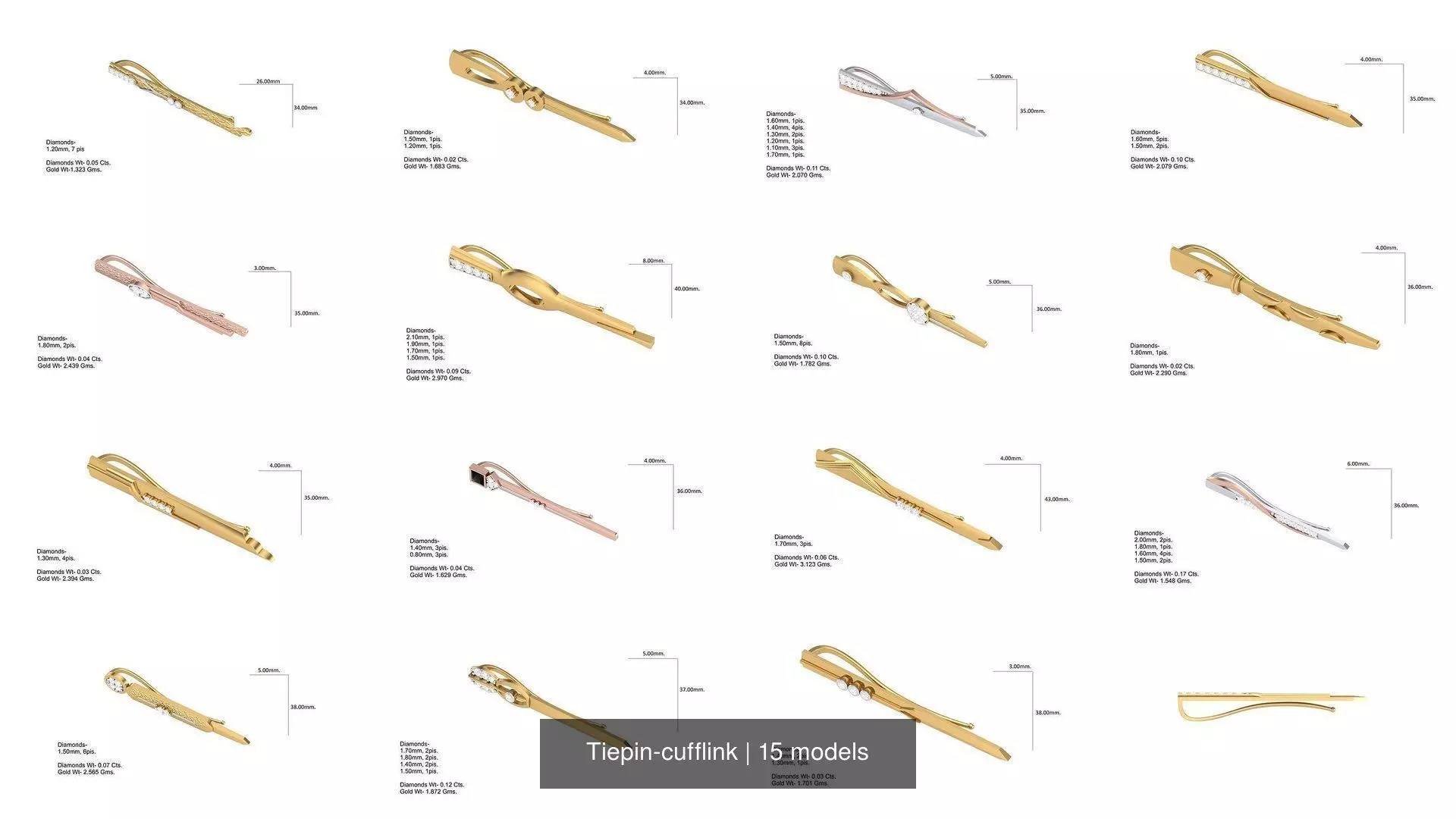 Tiepin-cufflink 3D Model Collection_0