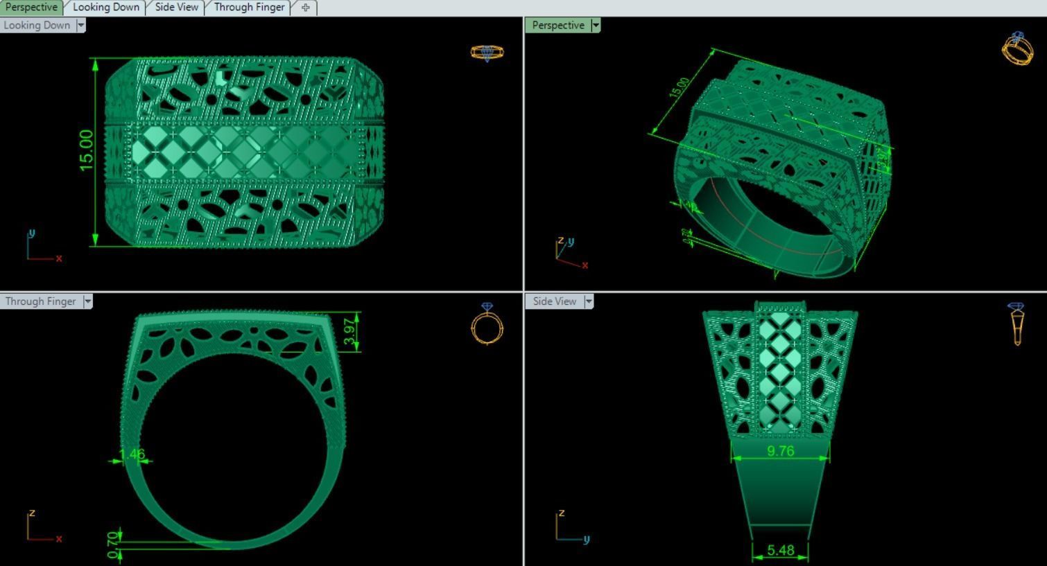Fusion jewellery Halfset  3D print model_11