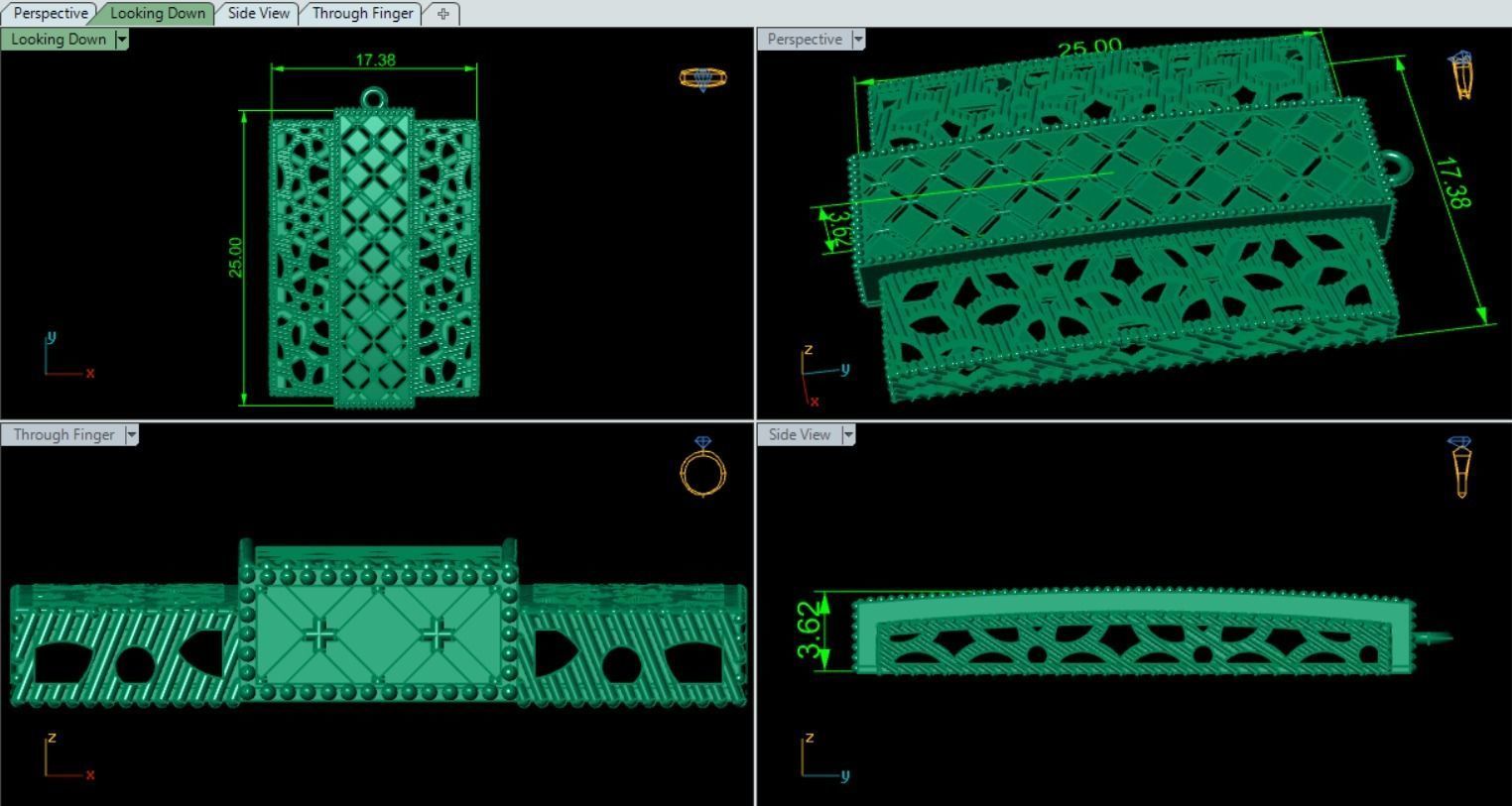 Fusion jewellery Halfset  3D print model_15
