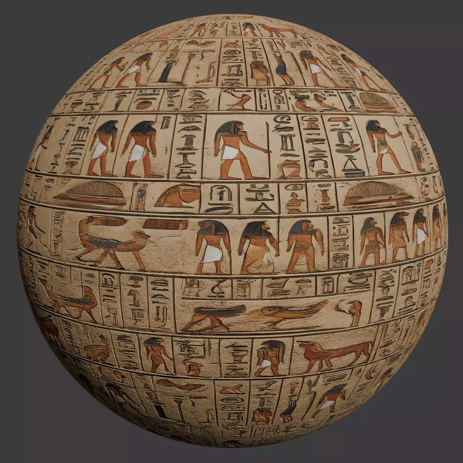 Ancient Egypt Hieroglyphs - VOL 1 - 8 Seamless PBR Texture