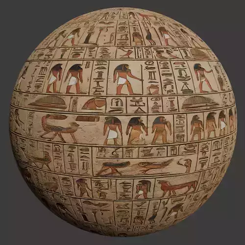 Ancient Egypt Hieroglyphs  - VOL 1 - 8 Seamless PBR Texture