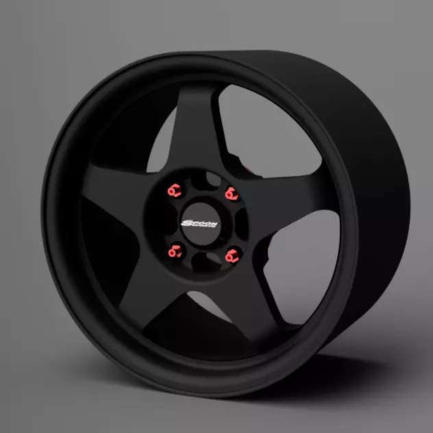 1 24 scale 15 inch Spoon SW388 With 888 Style Tires 3D print model
