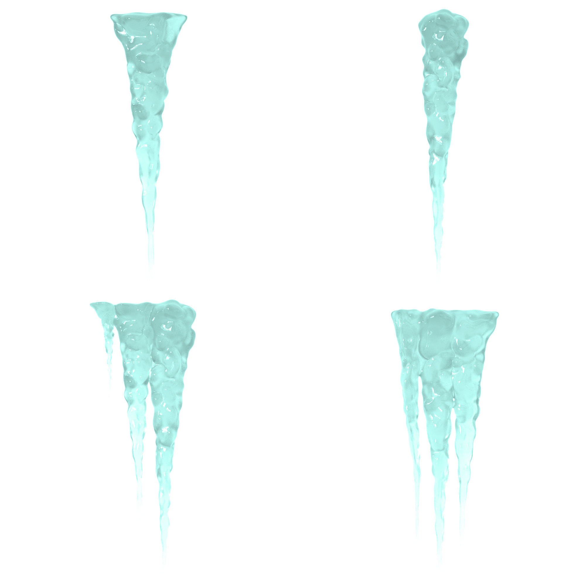 Icicle collection 3D model_4