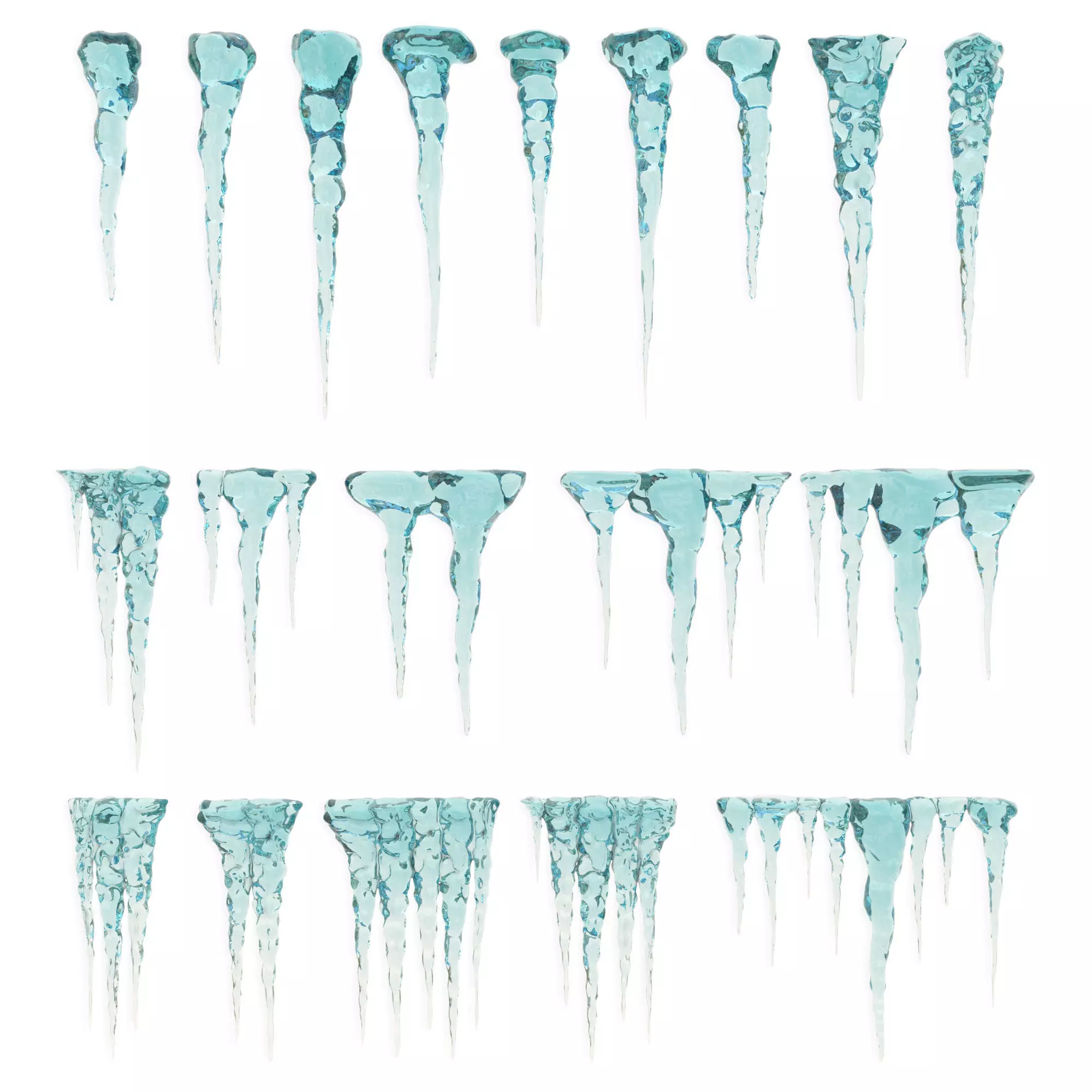 Icicle collection 3D model_0