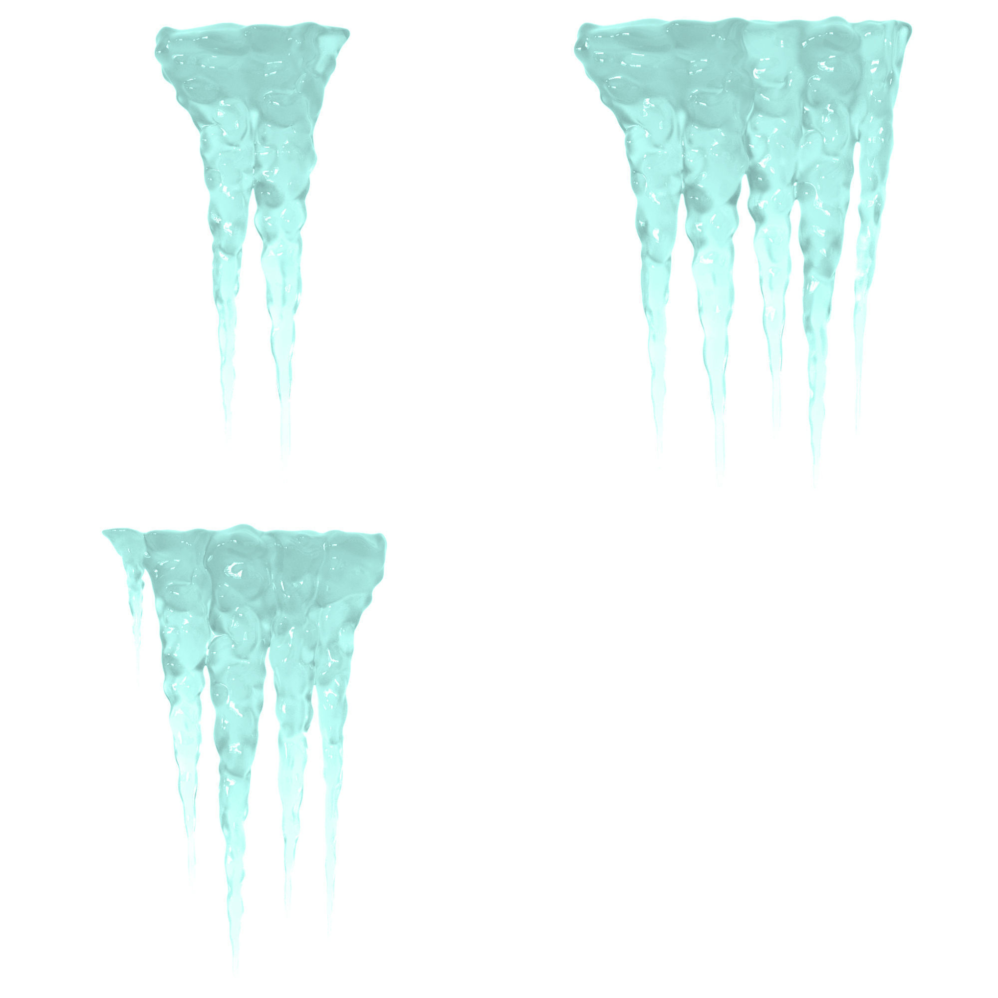 Icicle collection 3D model_5