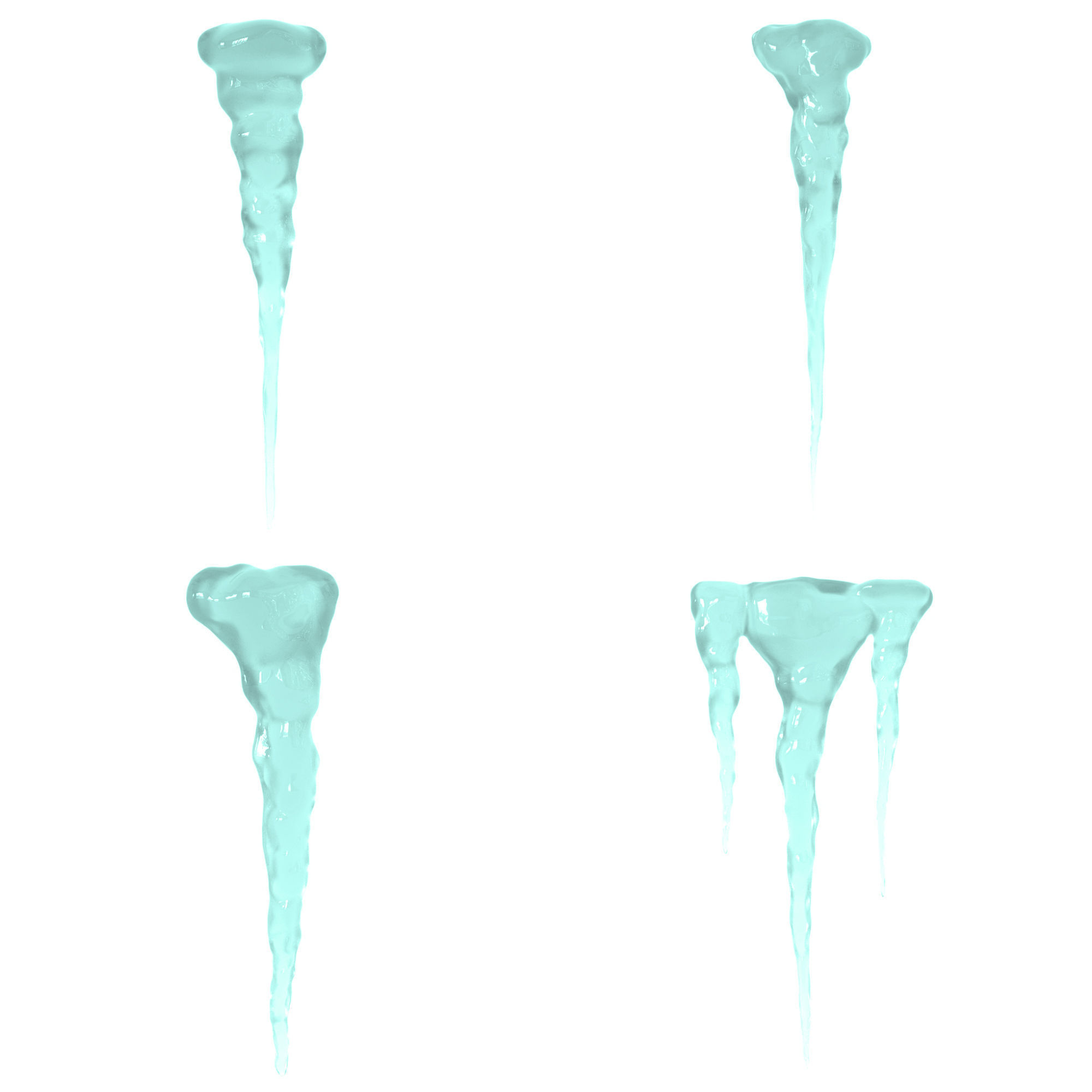 Icicle collection 3D model_2