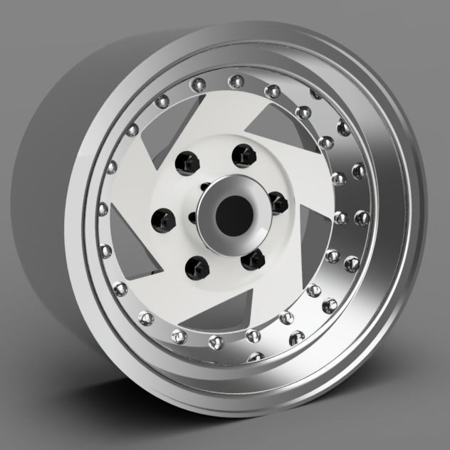 1 24 scale 15 inch American Racing AR26 with Cooper tires 3D print model_1