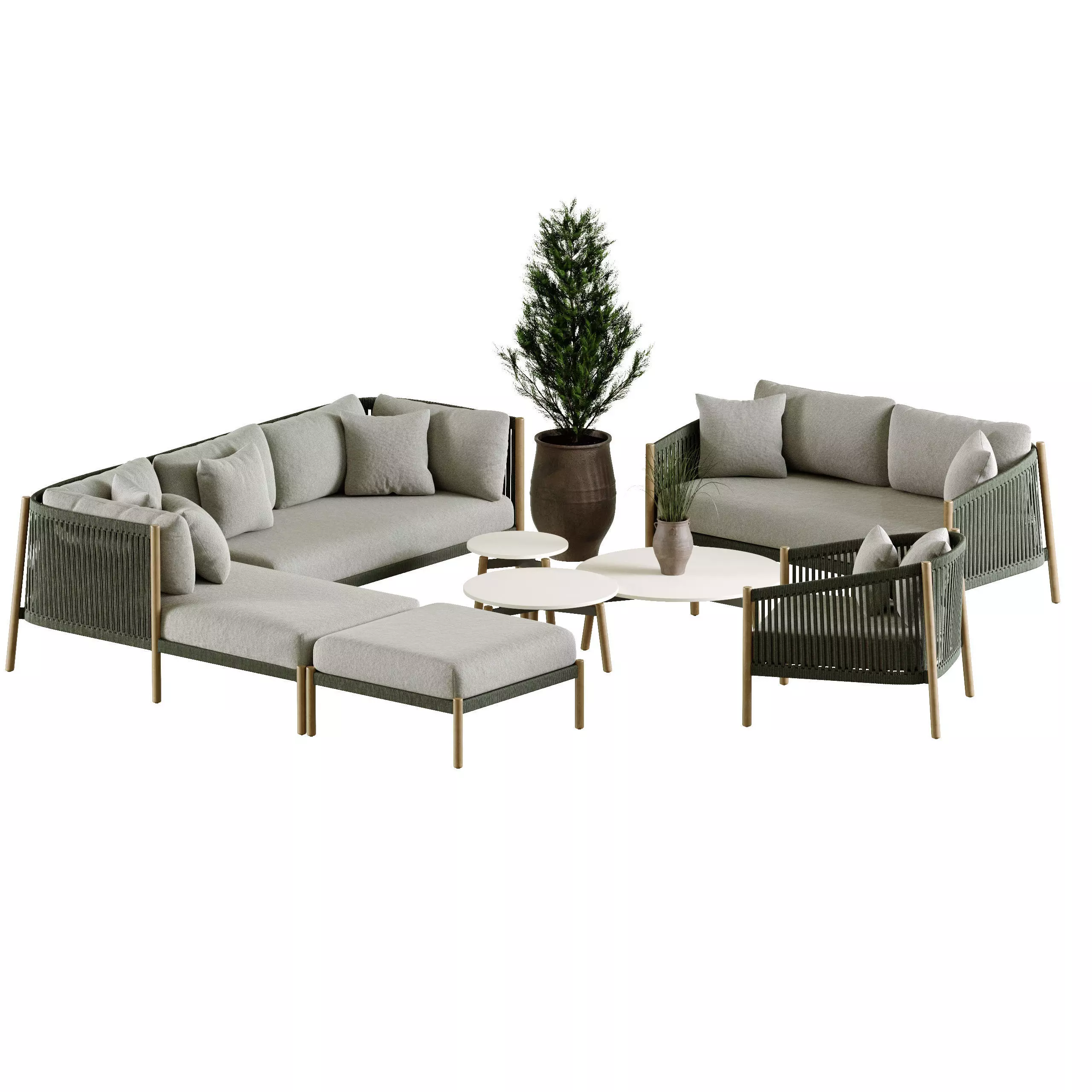 LENTO set garden furniture 3D model