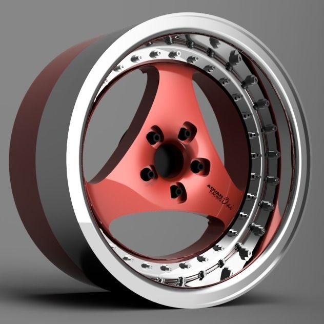 1 24 scale 18 inch Advan Oni With Neova Style Tires 3D print model_3