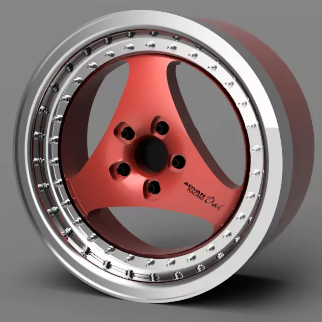 1 24 scale 18 inch Advan Oni With Neova Style Tires 3D print model_0