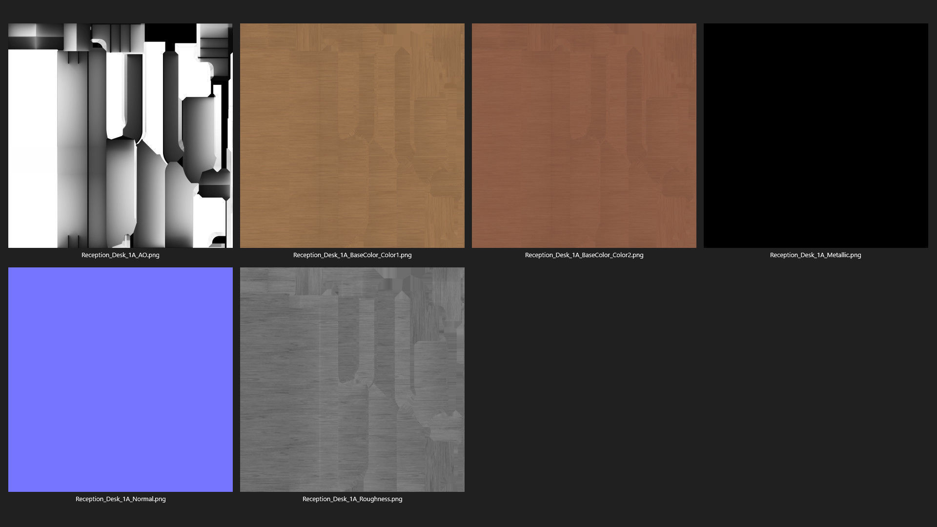 Reception Desk 1A Low-poly 3D model_11