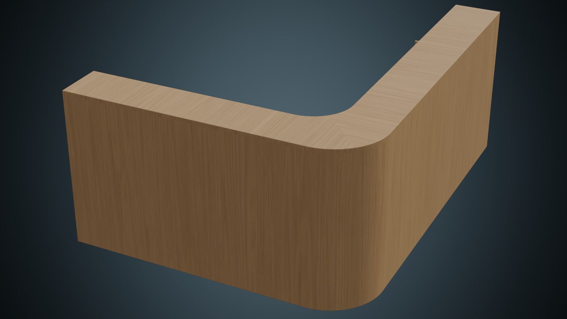 Reception Desk 1A Low-poly 3D model_4