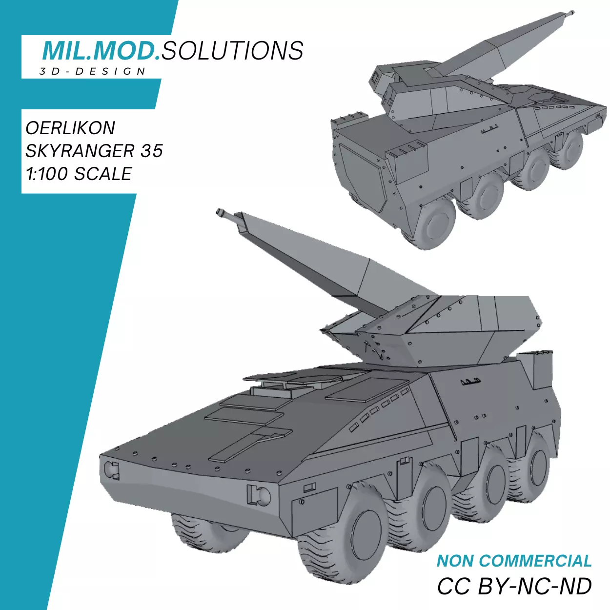 Oerlikon Skyranger 35 Mobile Air Defence System MADS 3D print model_0