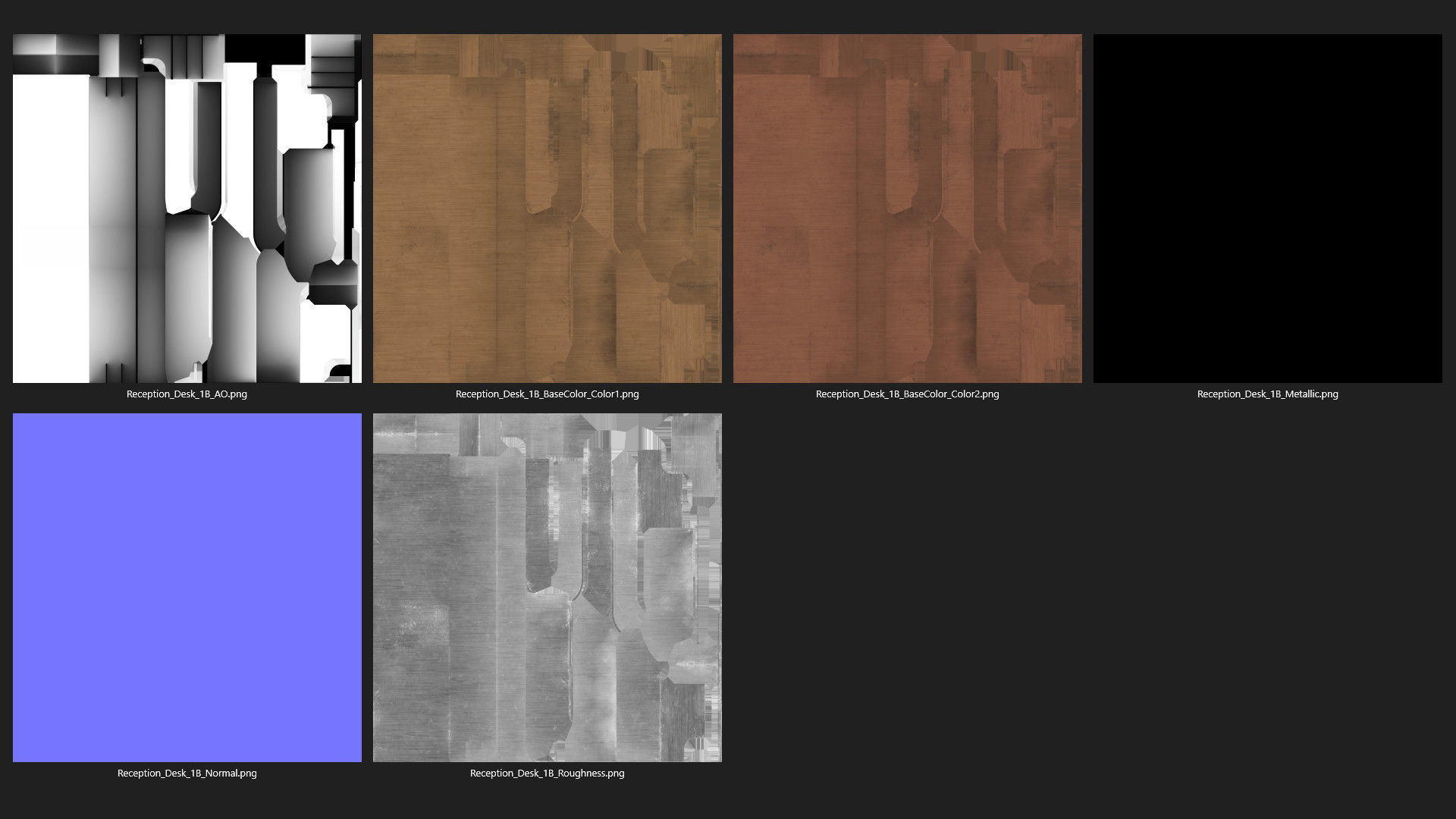 Reception Desk 1B Low-poly 3D model_11