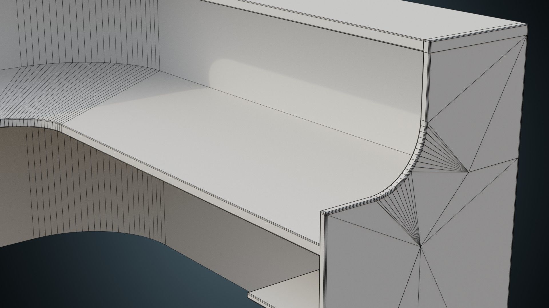 Reception Desk 1B Low-poly 3D model_9