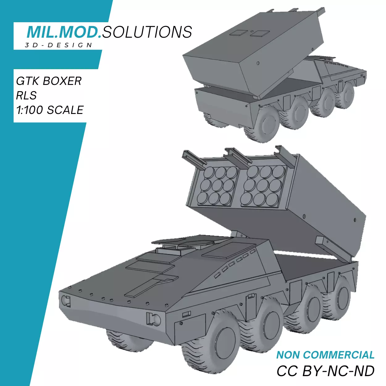 GTK Boxer mit Raketenwerfer-System Bundeswehr 3D print model